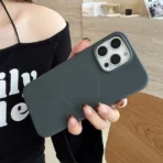 Latest iPhone Silicon MagSafe Case Gray