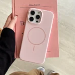 Latest iPhone Silicon MagSafe Case Pink