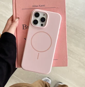 Latest iPhone Silicon MagSafe Case Pink