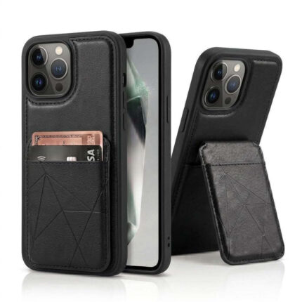 iPhone 12 Pro Max Premium Leather Wallet Phone Case with Card Holder Slots & Back Flip Kickstand
