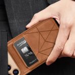 Premium Leather Wallet Phone Case Compatible for iPhone with Card Holder Slots & Back Flip Kickstand - Image 5